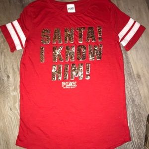 Victoria’s Secret PINK Christmas t-shirt sz Small